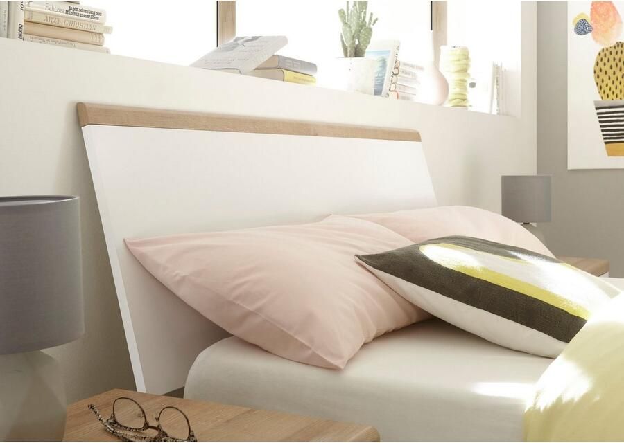 Andas 1-persoonsledikant Merle bedframe met massief houten poten buitenafmetingen 145 20 92 cm (B D H) - Foto 3