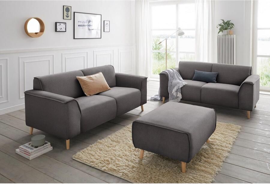 Andas 2 5-zitsbank Janek Scandic Design elegant en tijdloos met binnenvering en opstaande naad in scandinavisch design - Foto 2