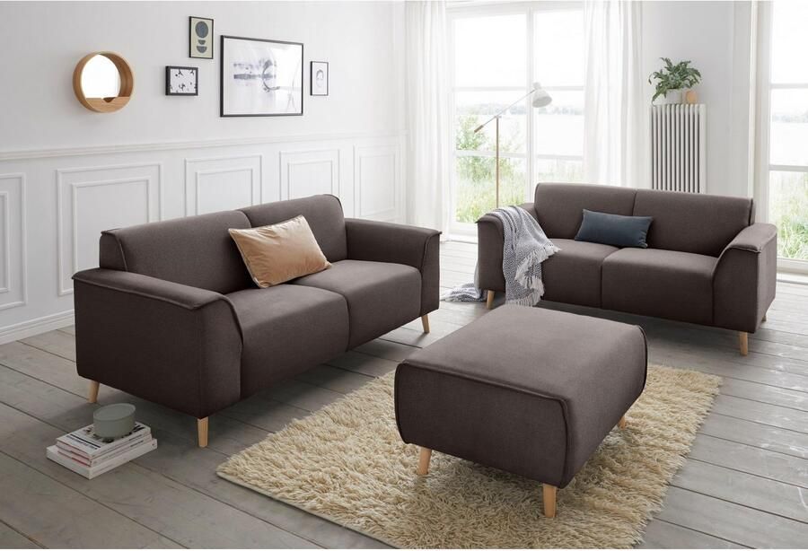 Andas 2-zitsbank Janek Scandic Design elegant en tijdloos met binnenvering en opstaande naad in scandinavisch design - Foto 2