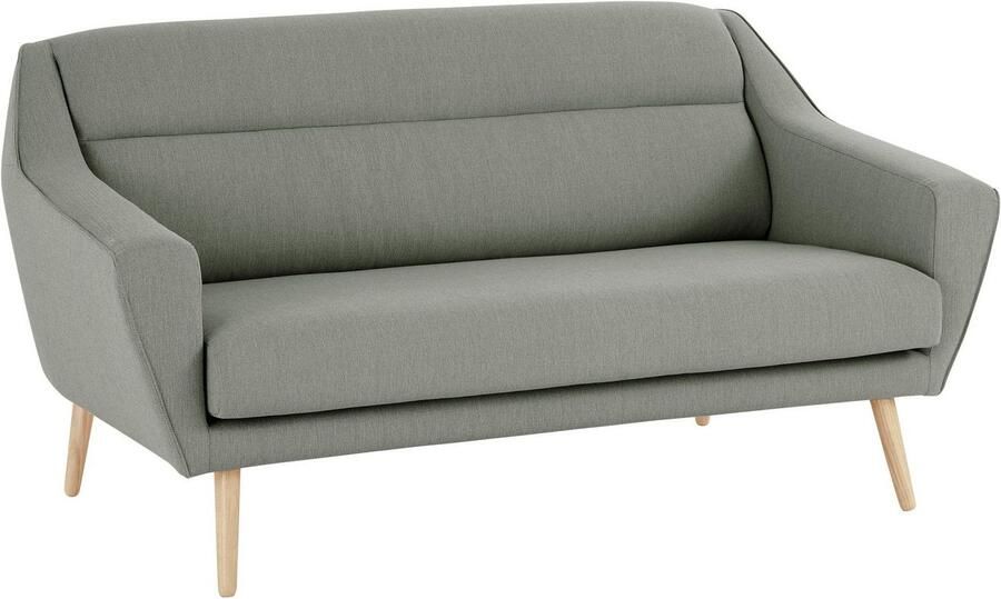 OTTO 2-zitsbank Bille met naad in het rugkussen en eikenhouten poten design by morten georgsen - Foto 4