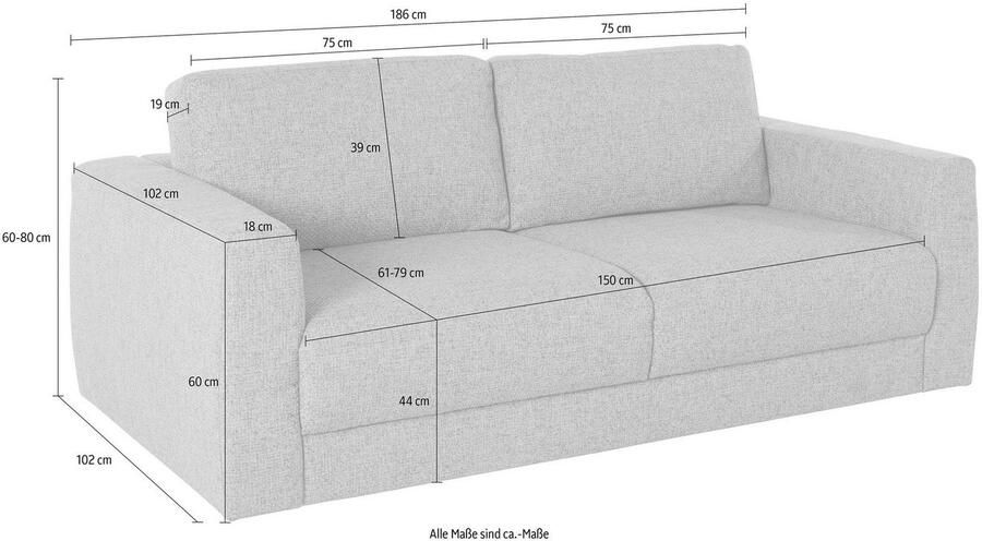 Andas 2-zitsbank Hobro in 3 stofkwaliteiten in vele kleuren design by morten georgsen - Foto 2