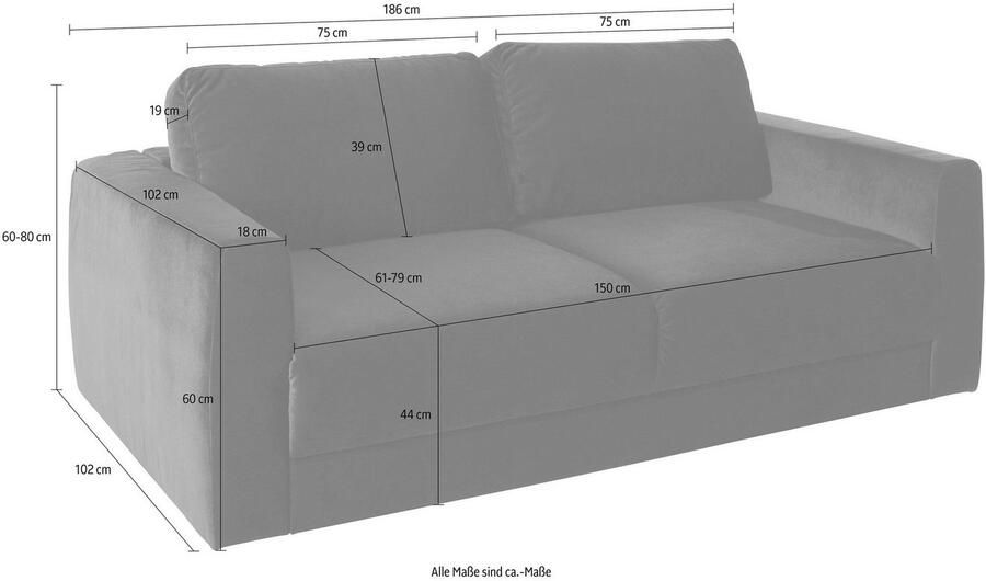 Andas 2-zitsbank Hobro in 3 stofkwaliteiten in vele kleuren design by morten georgsen - Foto 3
