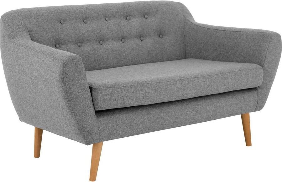 Home affaire 2-zitsbank Hol met capitonnage achter in scandinavische stijl - Foto 3