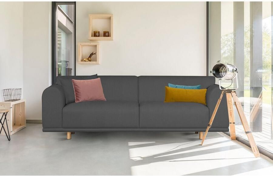 OTTO 2-zitsbank Maroon in een scandinavisch design met losse kussens - Foto 2