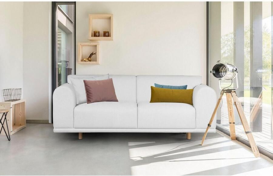 OTTO 2-zitsbank Maroon in een scandinavisch design met losse kussens - Foto 2
