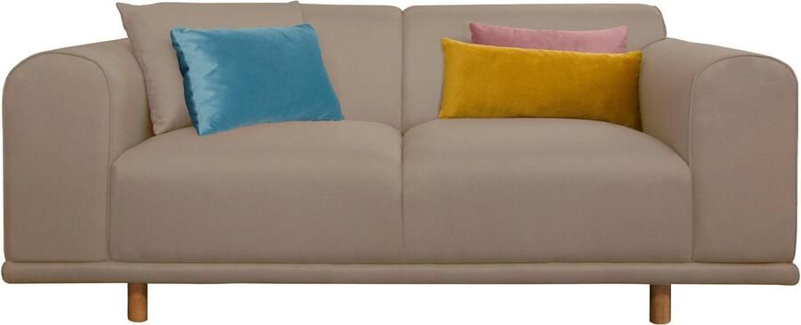 OTTO 2-zitsbank Maroon in een scandinavisch design met losse kussens - Foto 5