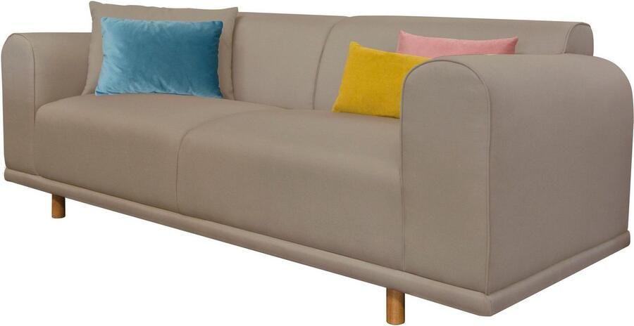 OTTO 2-zitsbank Maroon in een scandinavisch design met losse kussens - Foto 4