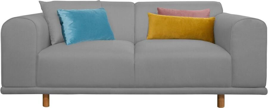 Andas 2-zitsbank Maroon in een scandinavisch design met losse kussens - Foto 5