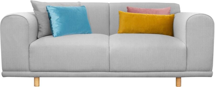 Andas 2-zitsbank Maroon in een scandinavisch design met losse kussens - Foto 6