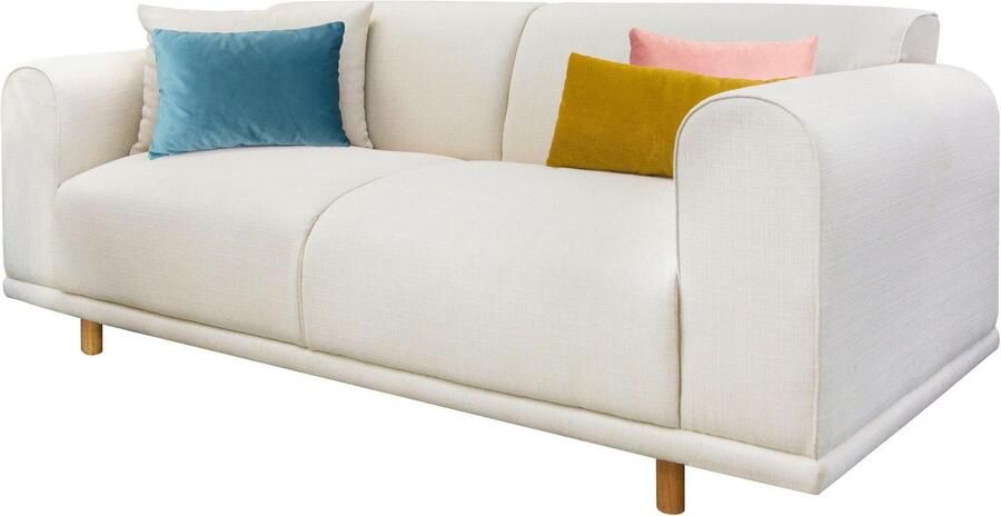 OTTO 2-zitsbank Maroon in een scandinavisch design met losse kussens - Foto 4