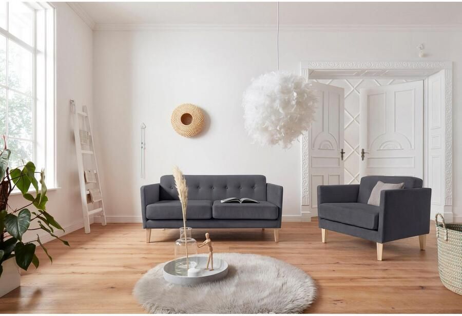 Andas Fauteuil Raadal in scandinavische look met capitonnage design by morten georgsen - Foto 5