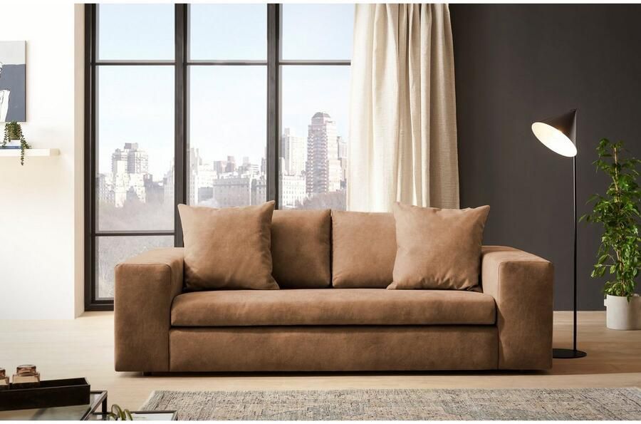 Home affaire 2-zitsbank SLEETLAND XXL in fluweel of vintage lederlook - Foto 7