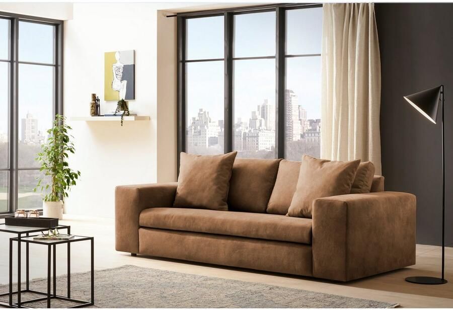 Home affaire 2-zitsbank SLEETLAND XXL in fluweel of vintage lederlook - Foto 4