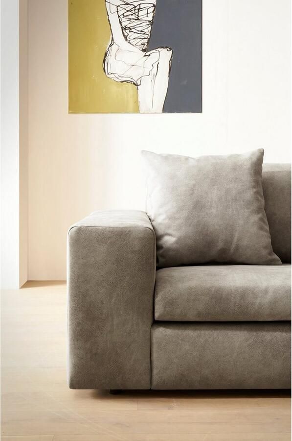 Andas 2-zitsbank SLEETLAND XXL in fluweel of vintage lederlook - Foto 4