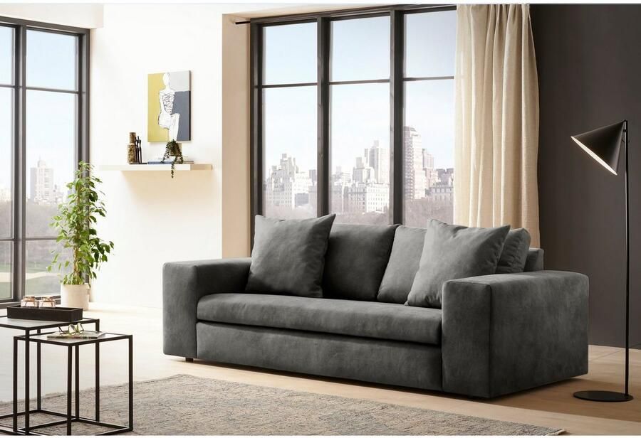 Home affaire 2-zitsbank SLEETLAND XXL in fluweel of vintage lederlook - Foto 3