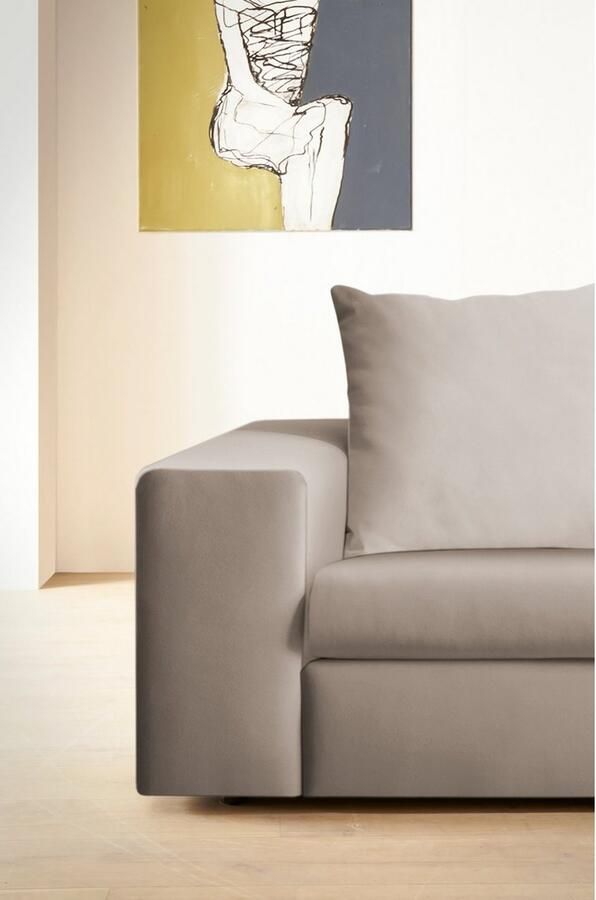 Andas 2-zitsbank SLEETLAND XXL in fluweel of vintage lederlook - Foto 4