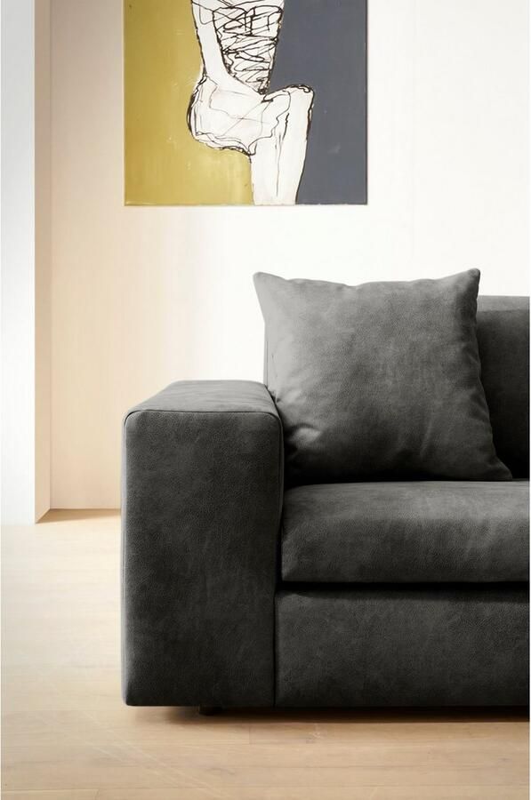 Andas 2-zitsbank SLEETLAND XXL in fluweel of vintage lederlook - Foto 4