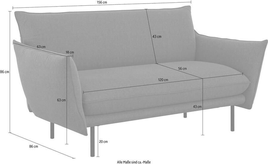 Andas 2-zitsbank Stine Bijzonder design door kussen-look en opstaande naad by Morten Georgsen - Foto 6