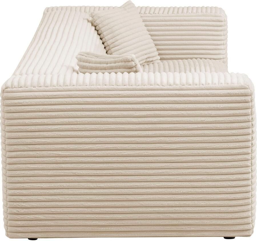 Home affaire 3-zitsbank BAKELS bank in cord of bouclé stof sofa in modern ontwerp comfortabele zitcomfort in 2 stoffen en 8 kleuren beschikbaar - Foto 2