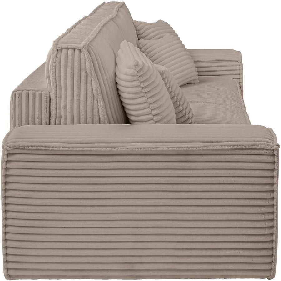 Andas 3-zitsbank FINNLEY slaapbank 257 cm slaapfunctie met bedlade (200 136cm)