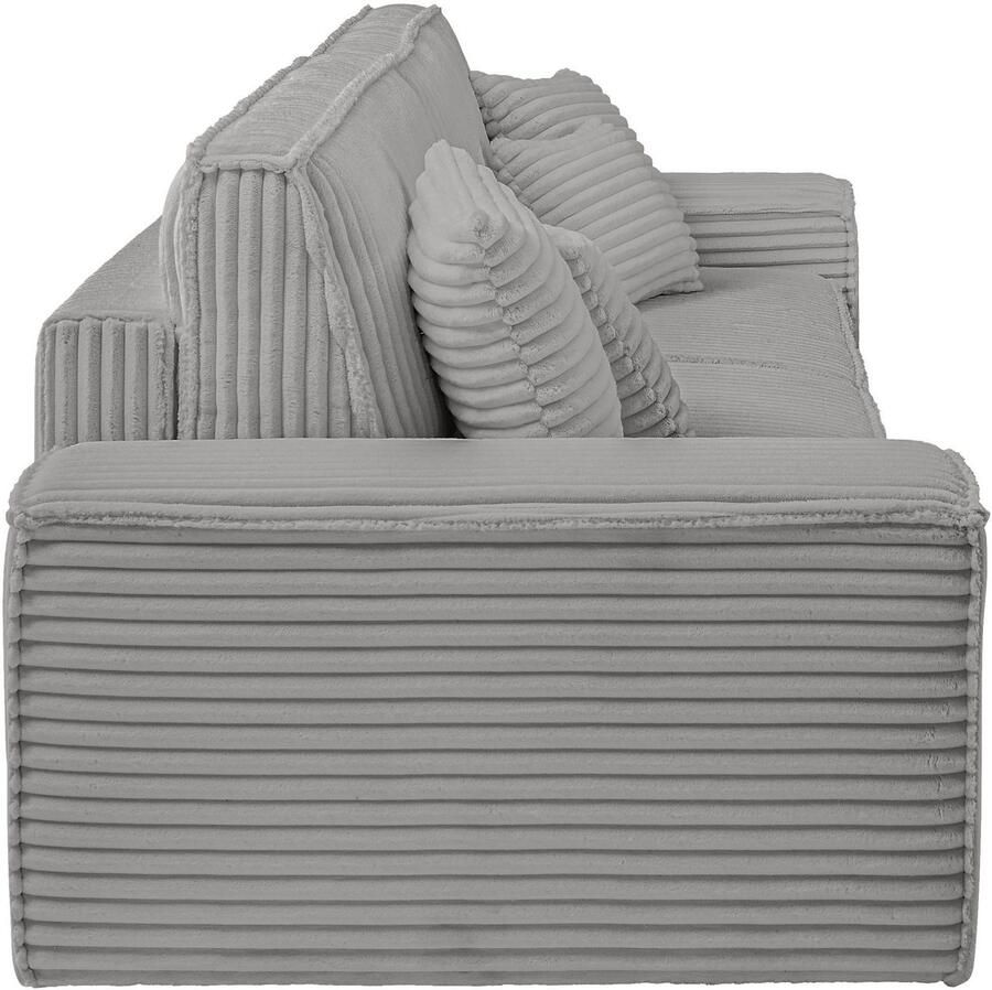 Andas 3-zitsbank FINNLEY slaapbank 257 cm slaapfunctie met bedlade (200 136cm)