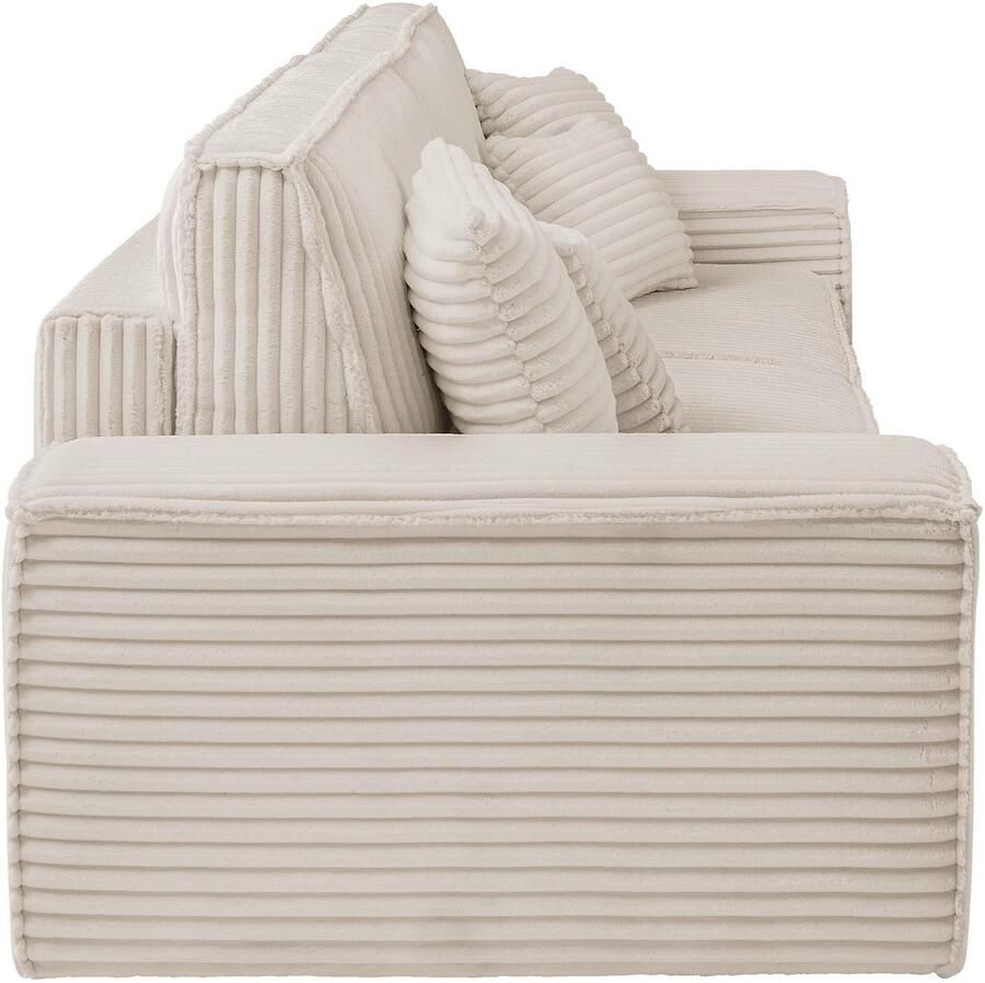 Andas 3-zitsbank FINNLEY slaapbank 257 cm slaapfunctie met bedlade (200 136cm)