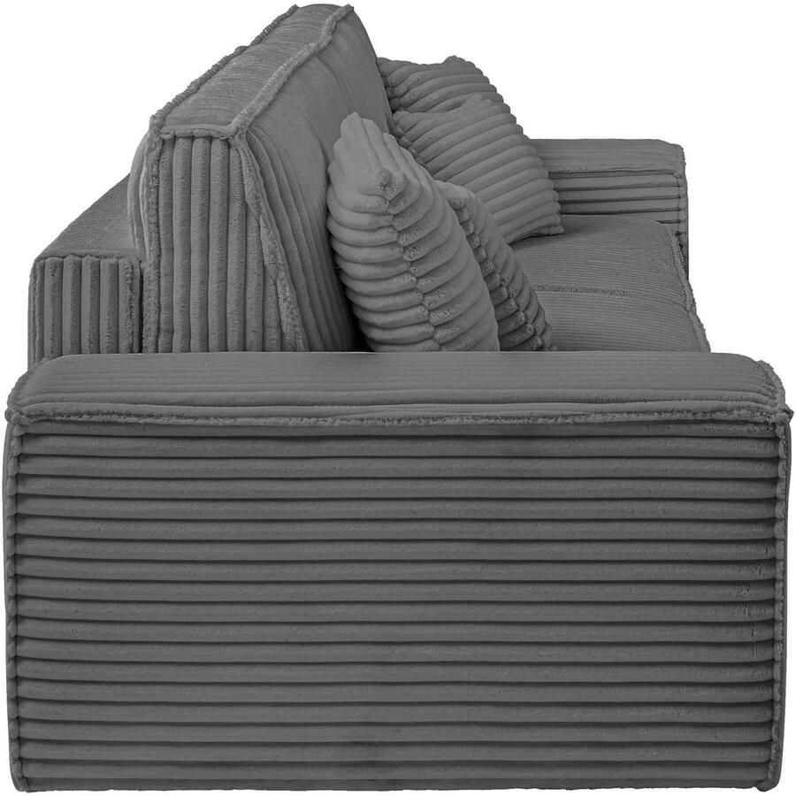 Andas 3-zitsbank FINNLEY slaapbank 257 cm slaapfunctie met bedlade (200 136cm)