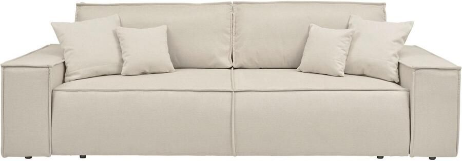 OTTO 3-zitsbank FINNLEY Slaapbank 257 cm Couch met Slaapfunctie & Bedlade beschikbaar in de stofkwaliteiten bouclé structuur fijn en mega cord - Foto 15