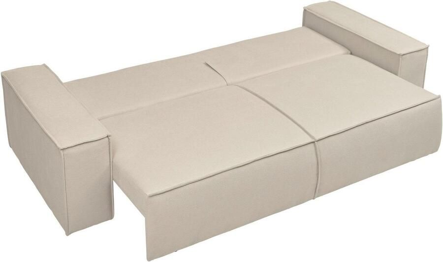 OTTO 3-zitsbank FINNLEY Slaapbank 257 cm Couch met Slaapfunctie & Bedlade beschikbaar in de stofkwaliteiten bouclé structuur fijn en mega cord - Foto 9