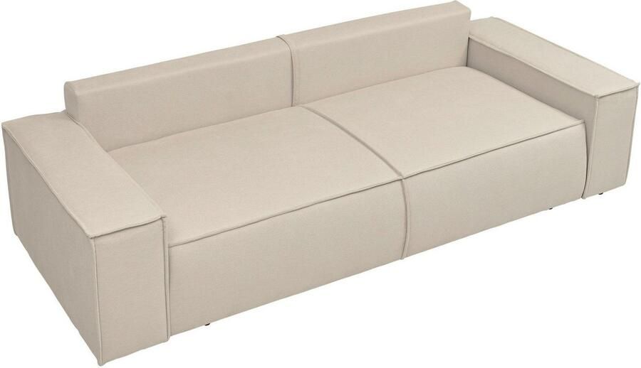 OTTO 3-zitsbank FINNLEY Slaapbank 257 cm Couch met Slaapfunctie & Bedlade beschikbaar in de stofkwaliteiten bouclé structuur fijn en mega cord - Foto 10