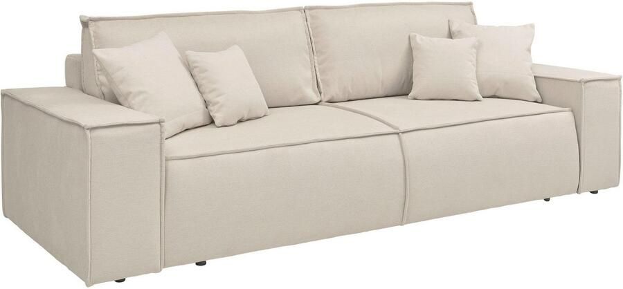 OTTO 3-zitsbank FINNLEY Slaapbank 257 cm Couch met Slaapfunctie & Bedlade beschikbaar in de stofkwaliteiten bouclé structuur fijn en mega cord - Foto 13