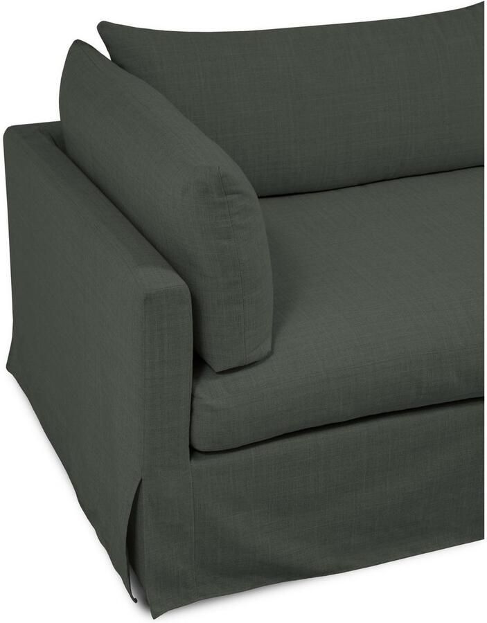 Andas 3-zitsbank Joucas Hoekbank Breedte 244 cm extra diepe zitting met vezelbalvulling voor meer zitcomfort (1 stuk)