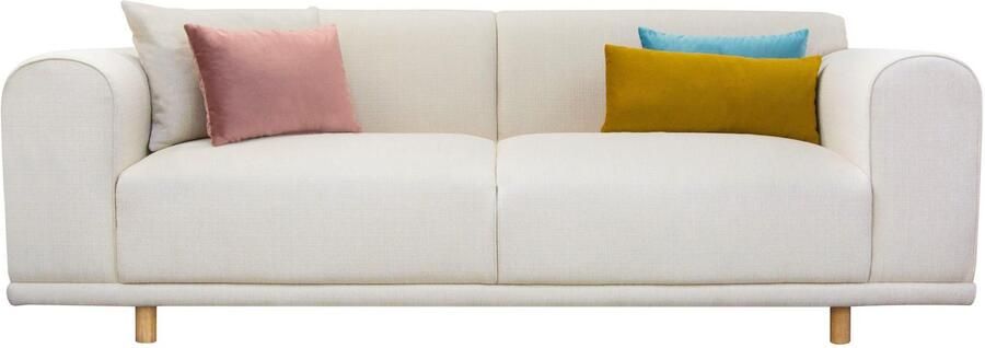 Andas 3-zitsbank Maroon in een scandinavisch design met losse kussens - Foto 5