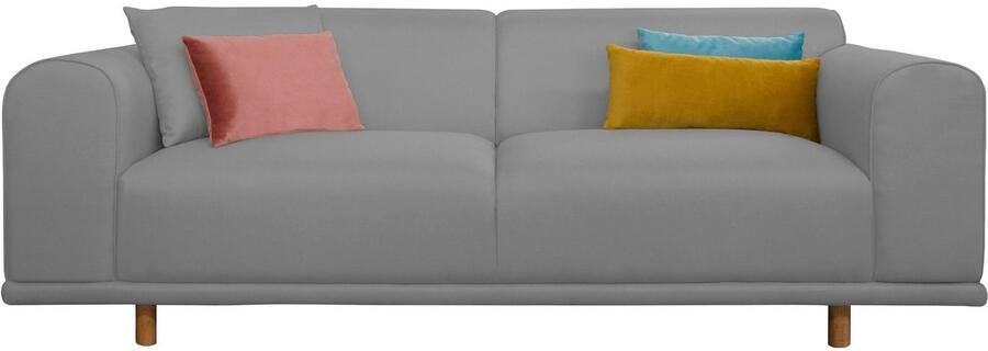 OTTO 3-zitsbank Maroon in een scandinavisch design met losse kussens - Foto 5