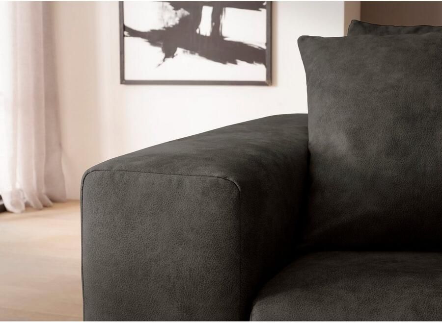 Home affaire 4-zitsbank SLEETLAND XXL in fluweel of vintage lederlook - Foto 3