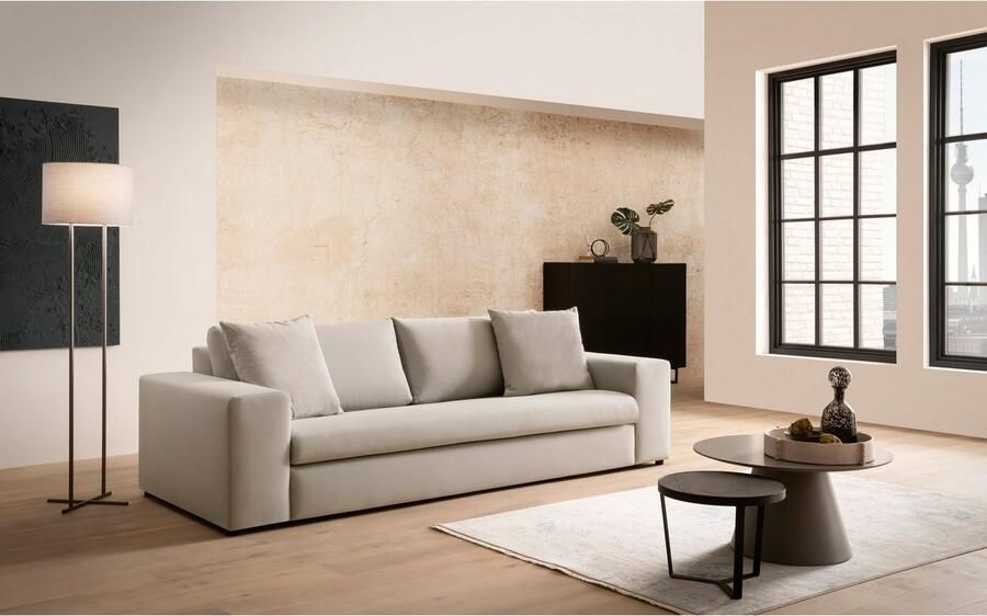 Home affaire 3-zitsbank SLEETLAND XXL in fluweel of vintage lederlook - Foto 4