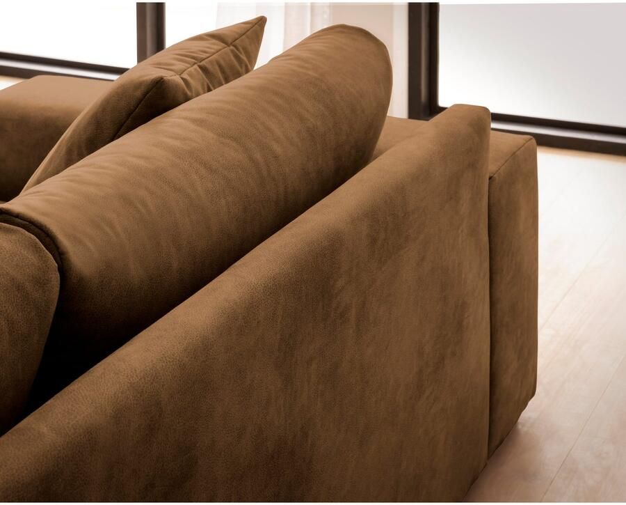 Home affaire 3-zitsbank SLEETLAND XXL in fluweel of vintage lederlook - Foto 2