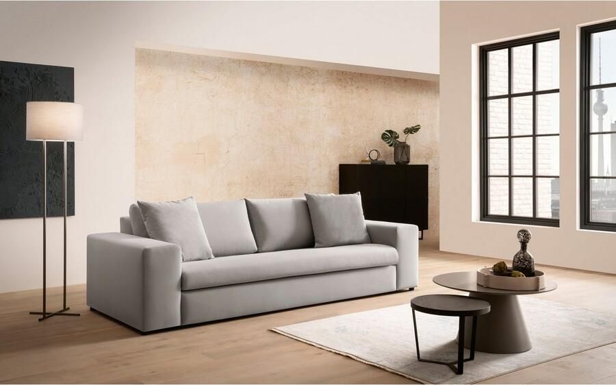 Andas 3-zitsbank SLEETLAND XXL in fluweel of vintage lederlook - Foto 3