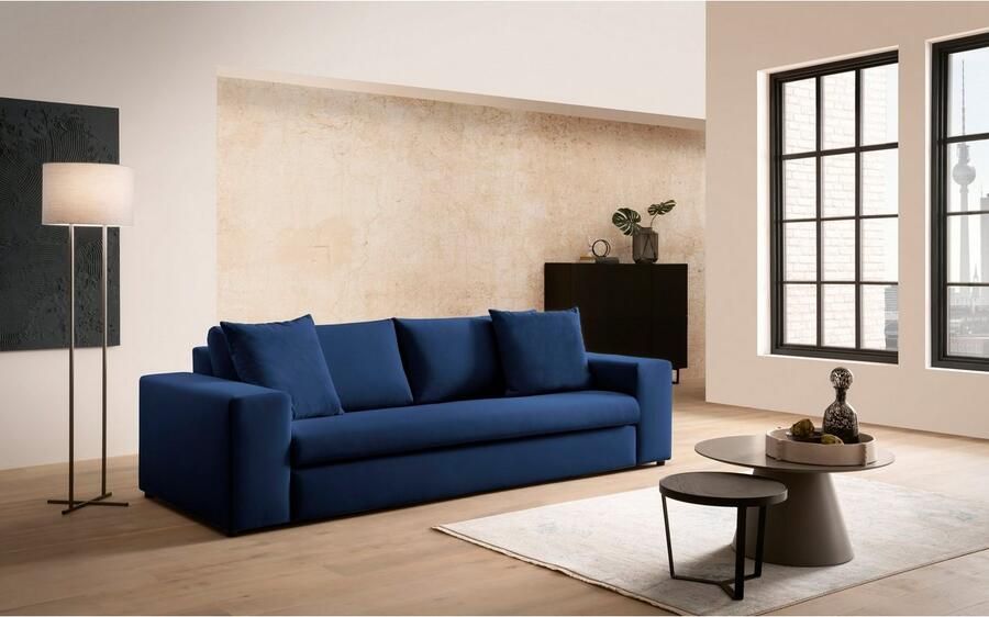 Andas 3-zitsbank SLEETLAND XXL in fluweel of vintage lederlook - Foto 3