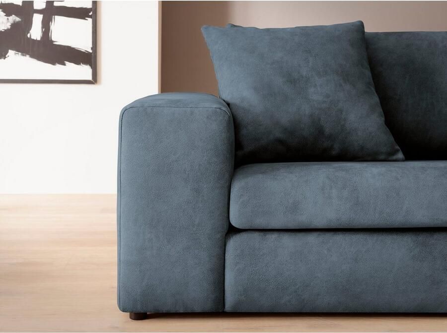 Andas 4-zitsbank SLEETLAND XXL in fluweel of vintage lederlook