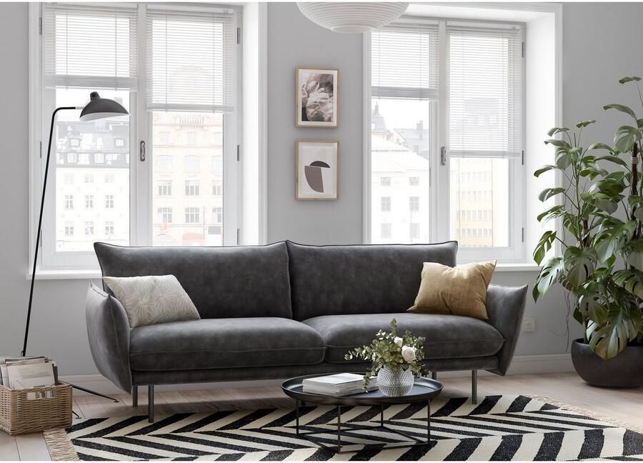 Andas 3-zitsbank Stine Bijzonder design door kussen-look en opstaande naad by Morten Georgsen