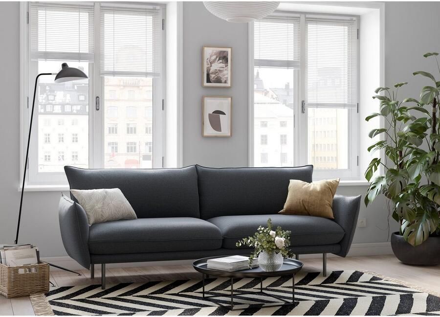 Andas 3-zitsbank Stine Bijzonder design door kussen-look en opstaande naad by Morten Georgsen