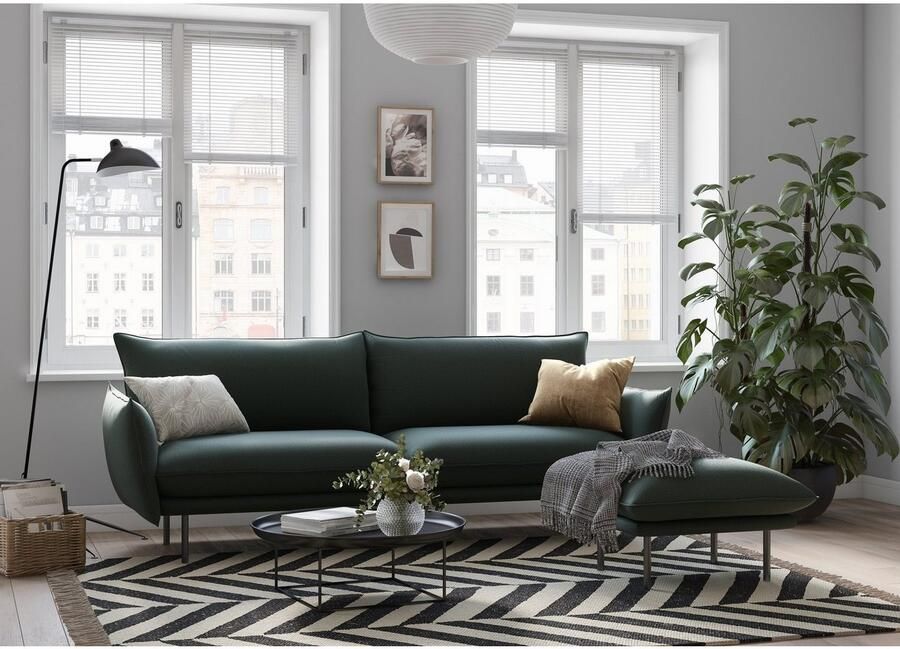 Andas 3-zitsbank Stine Bijzonder design door kussen-look en opstaande naad by Morten Georgsen