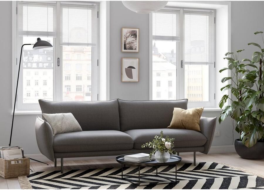 Andas 3-zitsbank Stine Bijzonder design door kussen-look en opstaande naad by Morten Georgsen