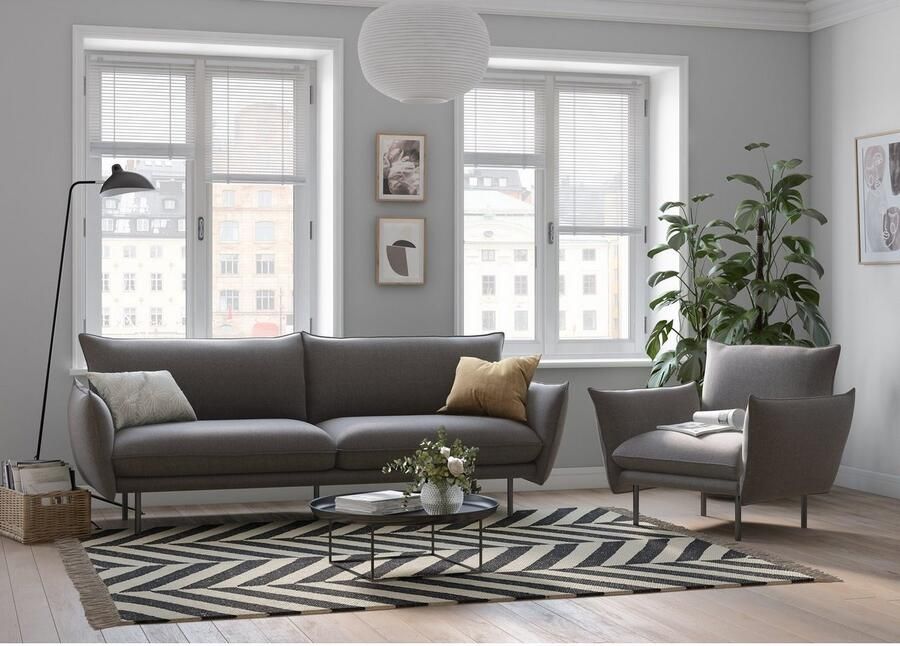 Andas 3-zitsbank Stine Bijzonder design door kussen-look en opstaande naad by Morten Georgsen - Foto 2