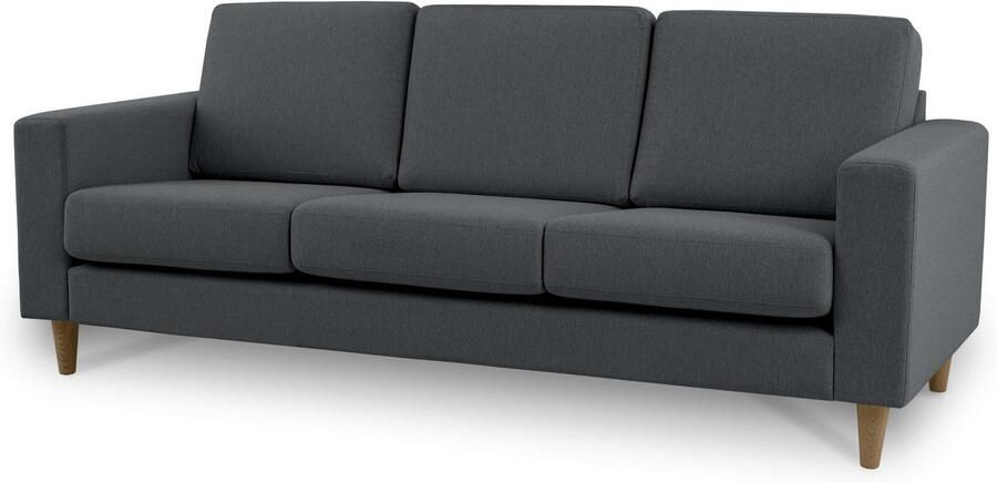 Andas 3-zitsbank Tvinno in scandinavische stijl met massief houten poten breedte 217 cm - Foto 3