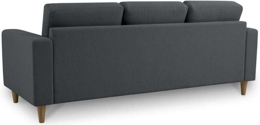 Andas 3-zitsbank Tvinno in scandinavische stijl met massief houten poten breedte 217 cm - Foto 4