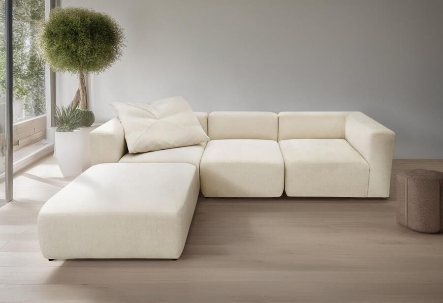 Andas 3-zitsbank Utvik kan individueel worden samengesteld Modulsofa bestaande uit 2 hoekelementen 1 middenstuk en 1 poef - Foto 7