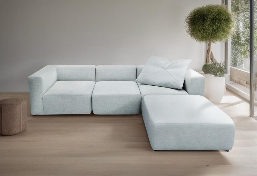 Andas 3-zitsbank Utvik kan individueel worden samengesteld Modulsofa bestaande uit 2 hoekelementen 1 middenstuk en 1 poef - Foto 6