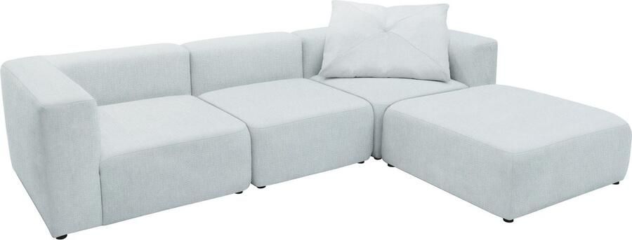 Andas 3-zitsbank Utvik kan individueel worden samengesteld Modulsofa bestaande uit 2 hoekelementen 1 middenstuk en 1 poef - Foto 4